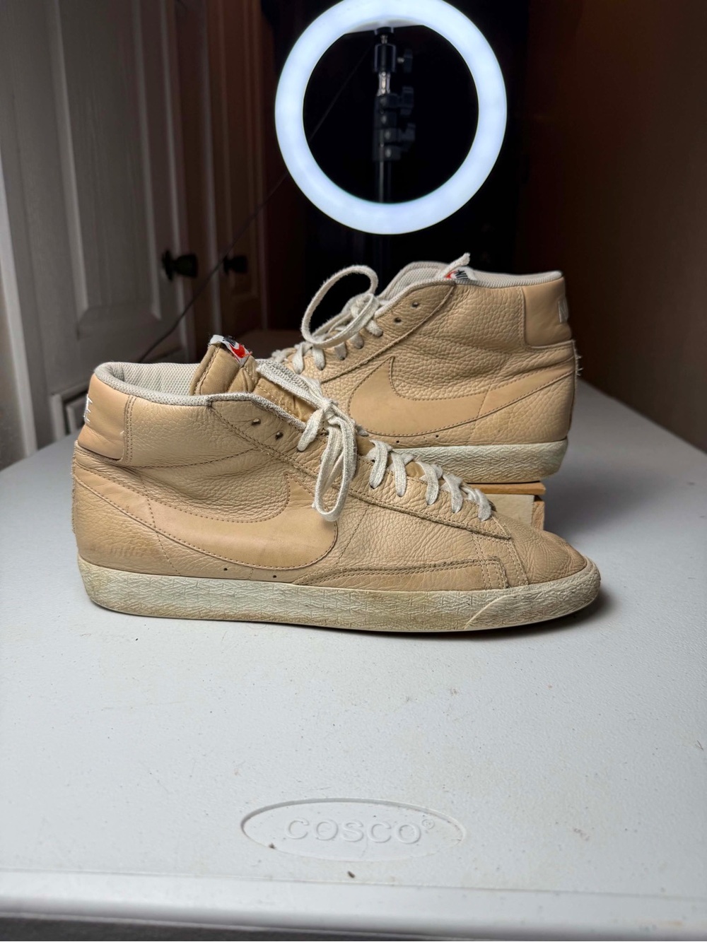 Nike Blazer Mid PRM Linen/Summit White Size 12